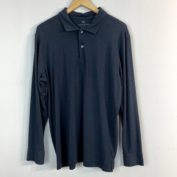 Mack Weldon Other - Mack Weldon‎ Polo Shirt Men XL Gray Intrepid Long Sleeve Pima Cotton X-Large